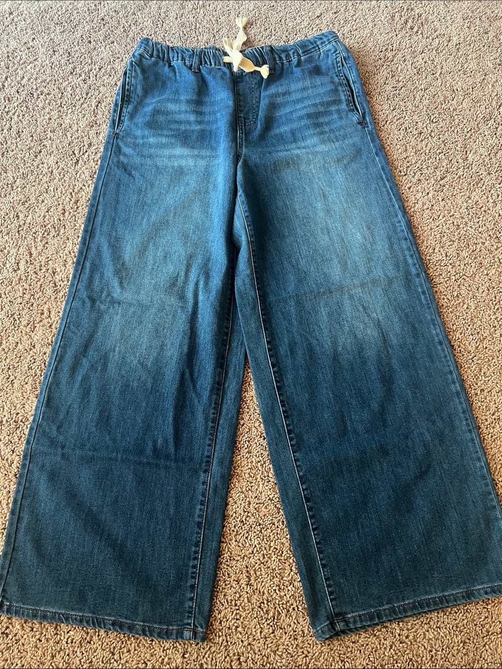 OAT New York Cloud Luxe Wide Leg Drawstring Jeans Size 10/30
